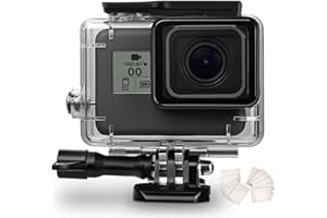 OKFUN 60M/196FT Estuche Impermeable para Go Pro Hero 7/6/5 Negro (2018), Estuche Impermeable Carcasa Protectora de Buceo con Cubierta táctil para cámara de acción Go Pro Estuche de Buceo subacuático