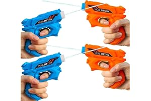 4 stycken vattenpistol med stor räckvidd, vattenpistol för barn, super-squirter för barn och vuxna, den perfekta leksaken för sport, pooler, trädgårdar, stränder och vattenstrider utomhus