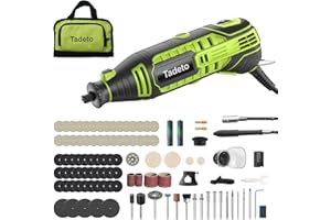 Herramienta Rotativa multifunción,Tadeto Mini Amoladora Eléctrica, con 6 velocidades variables 8000-33000RPM, 101 accesorios para cortar, lijar, tallar, pulir
