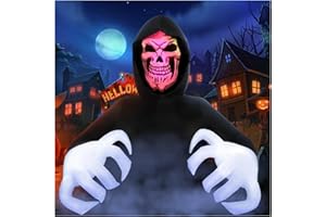 NUZEKY Dekoracja na Halloween - Halloween Duch Nadmuchiwana dekoracja na zewnątrz Halloween Dekoracja Halloween podkreśla i imprezy z horroru Dekoracja trawnika ogrodowego