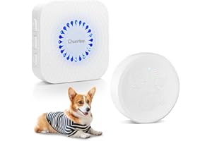 ChunHee Dog Doorbell Dog Buttons Cat Dog Bells Toilet Training Dog Door Bell IP55 Waterproof Buttons With 55 Chimes/Pet Bell Potty Training 500Ft/150M 1 Receiver and 1 Button