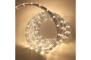 Wisada LED Lichtschlauch Außen,15m 36 LEDs/m Warmweiß LED Schlauch 220V LED Indoor Leuchtstoffröhre, Outdoor LED Lichter Wasserdicht Lichterschlauch für Terrasse Wohnzimmer Weihnachten Partydeko