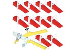 GOYADA Zestaw 601 System poziomowania płytek 2 mm, język poziomujący, z 500 wypustkami do ciągnięcia, 100 klin wielokrotnego użytku i 1 szczypce, do układania płytek o grubości 6 do 15 mm