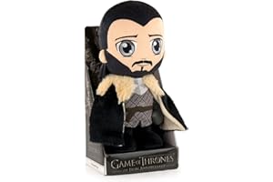 Play by Play Game of Thrones - Peluche des Personnages de Le Trône de Fer - 28cm - Jon Snow avec Display - Qualité Super Soft