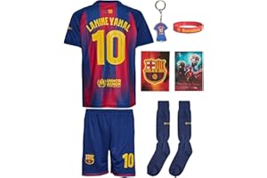 IHIMI Yamal Nr.10 Trikot Kinder Barca Heim-Set Rot-Blau 2025/26 mit Shorts & 4 Kostenlosen Extras Socken Sticker Armband Schlüsselanhänger 128-176