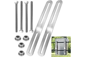 JIEHAOJIA Kit de Support Boîte Aux Lettres 215x 24 mm,Support pour Boîte au Lettre 2 Kits pour Fixer des Boîtes aux Lettres sur des Portails Ou des Clôtures(Argent, 215 mm)