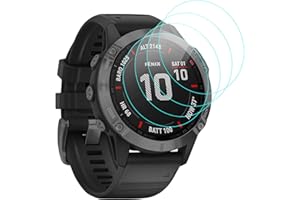 CAVN 4 Pack Screen Protector Compatible with Garmin Fenix 6X Pro/Fenix 6X/Samsung Galaxy Watch 4 44mm Screen Protector, Tempered Glass HD Scratch Resistance Screen Protector for Galaxy Watch 4 44mm