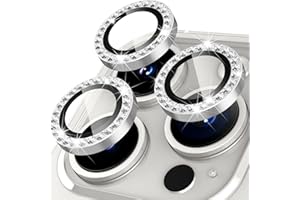 Oelrstfe Kamera Schutz für iPhone 13 Pro/13 Pro Max Kameraschutz,Kratzfest 9H Härte HD Linsenschutz Schutzfolie,Kamera Displayschutz Schutzglas Transparent Glitzer Linse Displayschutzfolie,Silber