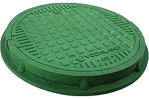 Megaa store Schachtabdeckung Kanaldeckel Schachtdeckel DN600 KL.A15 Gully Brunnendeckel Kontrollschacht (Grün)