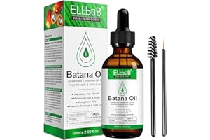 ELBBUB Dr. Sebi Raw Batana Oil – 100% organiczny olejek do wzrostu włosów dla mężczyzn i kobiet, pozyskiwany z Hondurasu, czysty i nierafinowany, odżywiający skórę głowy i włosy, wspomaga grubość