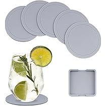 Set di 6 sottobicchieri multiuso in silicone con motivo rotondo