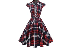 Wedtrend Donne 1950 Audrey Hepbun Vintage di Polka Dots Cocktail Vestito