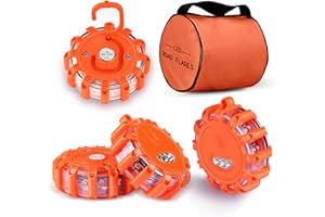 Amzpas Gyrophare Balise De Signalisation Lumineuse LED Lampe d'Avertissement Clignotant Eclairage d'urgence Voiture(4)