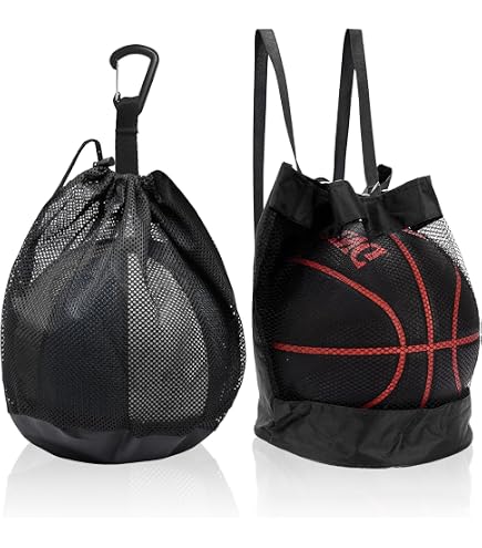 Ballsack,Ballnetz 1 Ball Basketball Tasche,Rucksack Tragbare Ballnetz, Basketball Bag Basketball Netztasche,Basketball Balltasche,Basketball Zubehör,Net Tasche Für Fußball Tennis Kinder (Orange
