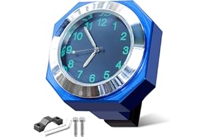 LEKEFETO Orologio Moto Impermeabile Moto Bicicletta Orologio Luminoso Orologio Moto Moto Moto Orologio Moto Moto Moto Accessori Bicicletta Diametro 22-26mm - Blu