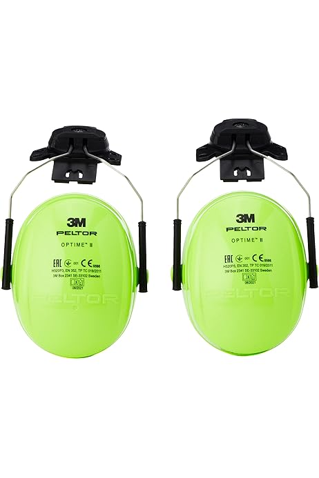 Cuffie Protettive 3M Con Attacco Per Elmetto - 30 DB, Verde Alta Visibilità - Foto 8