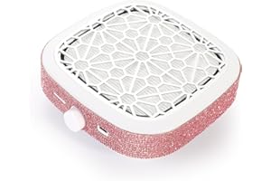 CHRISTINE SHELLY Nail Dust Collector Rechargeable, Compact Nail Dust Extractor Vacuum Fan with Reusable Filter, Strong Dust Suction Portable Manicure Machine for Nails Drilling Polishing DIY