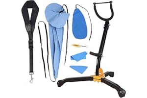 SUNYIN Saxophonständer Saxophon Reinigungsset Reinigungstuch Baumwolle Saxophon Nackengurt Alt Tenor Saxophon Zubehör Saxophonständer