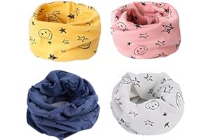 Danolt Kinder Schals Kinder Baby Jungen Mädchen Baumwolle O Ring Neck Warmer Loop Halstuch Schals für Winter Frühling Herbst