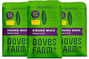 ALPINE HEIGHTS Doves Farm Organic Strong White Bread Flour 1.5kg - Pack of 3 | 100% Organic, Vegan, Kosher & Dairy-Free | Ideal for Bread, Sourdough, Rolls, Bread Machines | No Nuts, Eggs or Milk