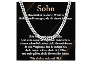 PDTU Geschenke für Männer, Edelstahlkette Liebes Geschenke für Mann Ehemann Freund Papa Bonus Papa Werdender Papa Bruder Sohn, Halskette Herren Geschenk zum Jahrestag Geburtstag