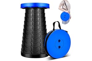 imodomio Tragbarer Klapphocker, zweite Generation Verstellbarer Campinghocker, Klapphocker für Camping, Angeln, Zelten, Wandern, Trekking, Outdoor, maximale Belastung 180 kg
