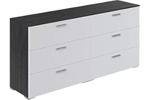 Marca Amazon - Movian Kolva Contemporary - Cómoda con 6 cajones, 40 x 160 x 76,5 cm (gris)
