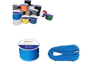 RainbowStone Paracord 7-Strand 550lb Strength 4mm Utility Rope Multiple Color 15/30/50/100m reel…