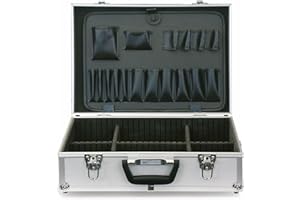 POLLIN-CHOICE Aluminium Werkzeugkoffer Werkzeug Alu Koffer Alukoffer mit Schlüssel