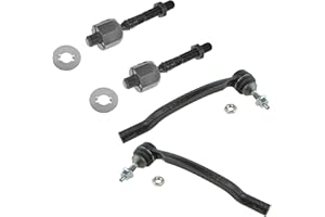 TRQ 4 Piece Kit Inner & Outer Tie Rod Ends LH & RH Sides for Volvo XC70 XC90