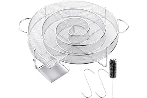 Kall Rökgenerator i Rostfritt Stål-set, Kall Rökgenerator i Rostfritt Stål för Rökgrill/ugn, med 2 Köttkrokar och 1 Rengöringsborste för Rökgrill/ugn, BBQ