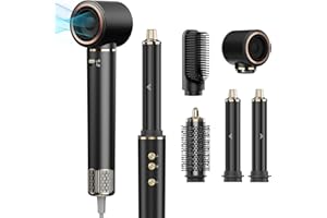 Al salama Appareil de coiffure 5 en 1 avec One Touch Cool Shot & Coanda Air Wrap | 110 000 tr/min Airstyler pour femme | Appareil de coiffure professionnel, curler et sécher les cheveux pour la maison