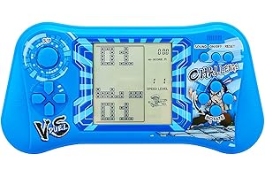 TAQY Console de Jeu Joystick Block 999 en 1 Jeu de Briques Bataille de Chars Console de Jeu de Poche rétro Souvenirs des années 70/80/90 Jouets Appareil de Jeu Portable Cadeaux pour Enfants (Blue)