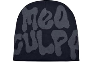 FiveMileBro Y2k Baggy Slouchy Beanie Cap, Gorros de Punto, Slouch Beanie Jersey Ligero, Moda Casual Sombreros Unisex Adulto su otoño Primavera