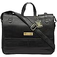 Hidekin Genuine Leather Laptop Upto 17 Inches Macbook Pro Briefcase Men Women Office Travelling Documents Storage Carry On Handle Shoulder Strap Suitcase