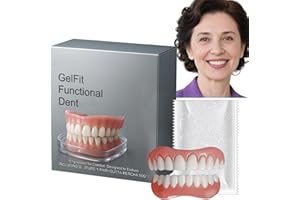 CUOFOL AdaptableFit Functional Dentures,Silicone Denture Set for Easy & Comfortable Wear,Soft Silicone Reline Denture Kit UK,Multi-functional False Teeth Set Full Dentures,Complete Denture Repair Solution