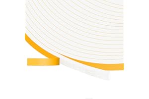YIMIKI Nastro Autoadesivo in Schiuma, Guarnizione in Gomma per Porte e Finestre, Schiuma Nastro Paraspifferi Porta, Resistente Alle Intemperie, Isolamento Acustico, 6 mm(l) x3 mm(S), Totale 15 m