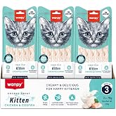 Wanpy Kitten Tavuklu Morina Balıklı Krema Yavru Kedi &Ouml;d&uuml;l&uuml;, 5x14 Gr 6927749874072