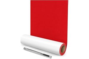 Cahomo Feutrine Autocollante,40 x 150 cm Antiderapant Feutre Adhesive Patin Feutre Meuble,Rouleau de Feutre adhésif Rembourrage de Meubles pour Protection Pied de Table Chaise Canape - Rouge