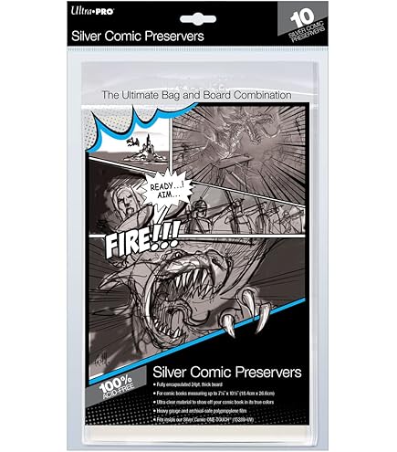 Mylites Heavy Duty 4 Mil Comic Book Sleeves - Silver/Golden Age Size 7.75x10.5 With Flap, Pack Of 50