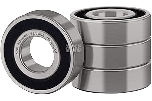XiKe 4 Stück 6202-2RS Rillenkugellager 15x35x11mm Chromstahl und Vorgeschmiert, 6202RS Doppelt abgedichtetes Kugellager.