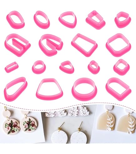 Kit Fai Da Te Orecchini Argilla Polimerica - 18 Forme, 6 Colori, Accessori Per Creare Gioielli - Foto 6