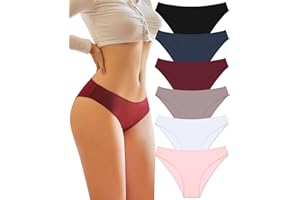 BeReady Majtki damskie, bawełna, rozciągliwa, bielizna damska, majtki z niskim stanem, hipsterskie, oddychające, wielokolorowe, 6 sztuk
