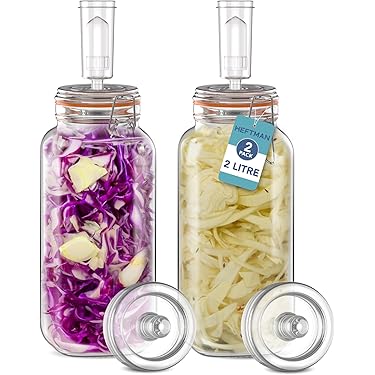 Artcome Lot de 5 poids de fermentation en verre avec poignée facile à