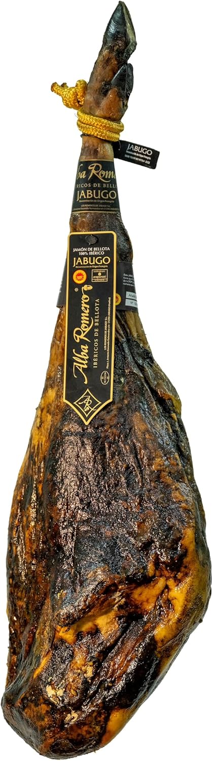 Jamón 100% Ibérico de Bellota DOP Jabugo (Calidad Summun) ALBA ROMERO | Peso aproximado de 8.5 KG | Pieza entera