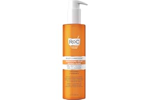 Roc Multi Correxion Revive + Glow Gel Limpiador Facial con Vitamina C, Limpiador Facial Vigorizante, Realza la Luminosidad de la Piel - 177 ml