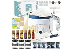 Ksedcon Soy Wax Candle Making Kit for Adults,Wax Melts Kit with Electric Wax Melter to Make Your Own Scented Candles 2lb(900g)