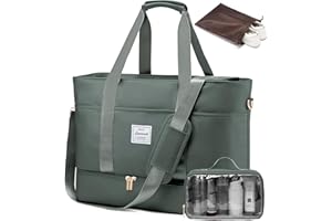 LOVEVOOK Reisetasche Damen, Wasserdicht Weekender Travel Bag mit Schuhfach, Duffle Bag Kliniktasche Geburt Mommy Handgepäck Tasche Saunatasche Gym Sporttasche Schwimmtasche für Reise Ryanair