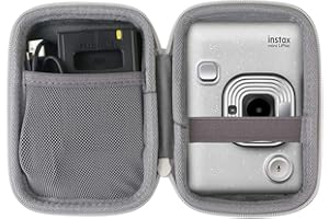 co2CREA Voyage Stockage Porter Étui Housse Case pour Instax Mini LiPlay(Travel Case) (Blanc)