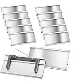 10 Magnet Namensschilder Gold 72x31mm - Aluminium Namensschildhalter Für Beruf